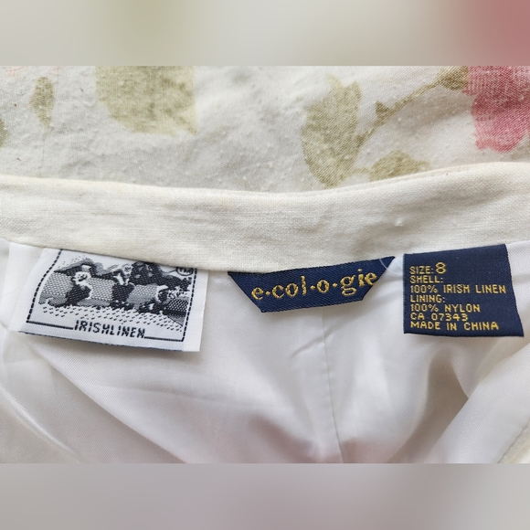 Ecologie White Irish Linen Embroidered Skirt - Picture 7 of 7